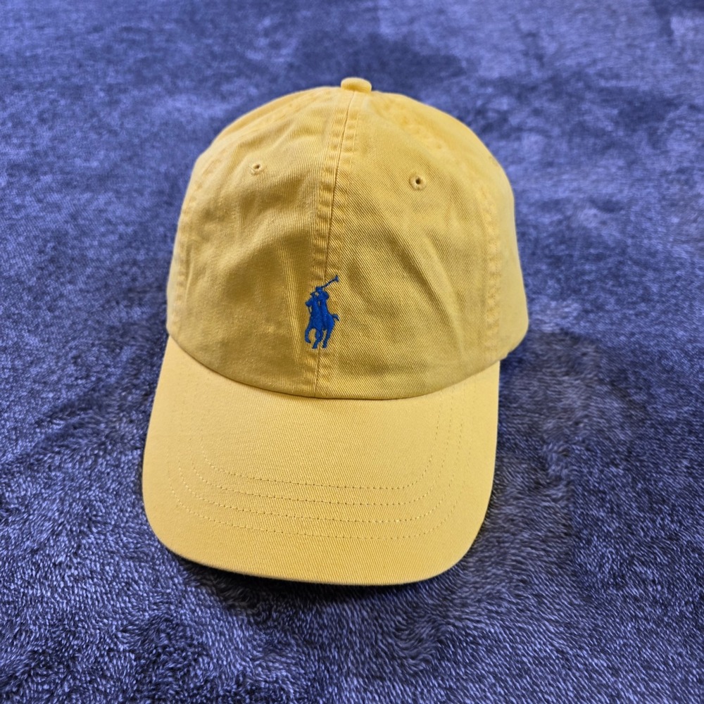 Polo by Ralph Lauren Yellow Baseball Cap with Blue Pony Logo